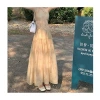 The 24ss Golden Branch and Jade Leaf New Chinese-style backless lace chiffon pearlescent dress is a trendy Chinese style halter dress Item Picture